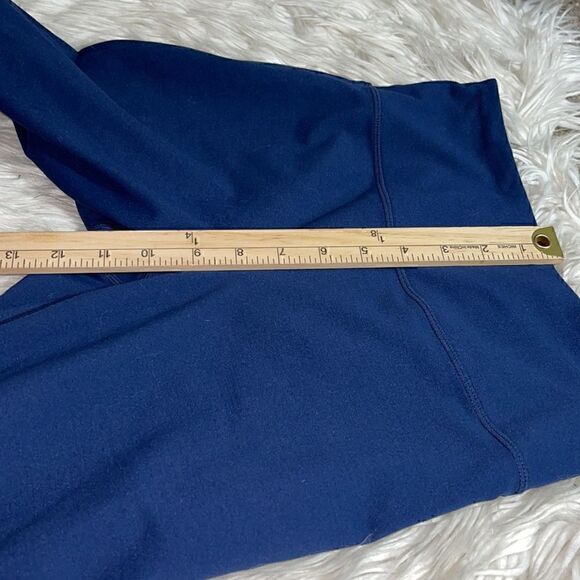 Coreio Pants Womens Size Small Petite yoga cropped Navy Blue active pull on - Picture 8 of 10